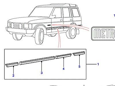 S01030 METROPOLIS - EXTERIOR TRIM  Discovery 2 (L50)