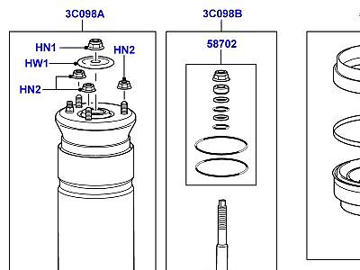 202ABF СТОЙКИ И ПРУЖИНЫ ПЕРЕДНЕЙ ПОДВЕСКИ ПНЕВМАТИЧЕСКАЯ ПОДВЕСКА  Discovery 3 (L319)