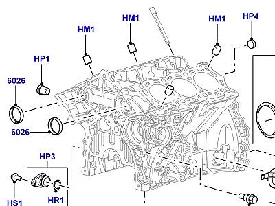 300AAF6 БЛОК ЦИЛИНДРОВ И ЗАГЛУШКИ 3.0 ДИЗЕЛЬ 24V DOHC TC  Discovery 3 (L319)