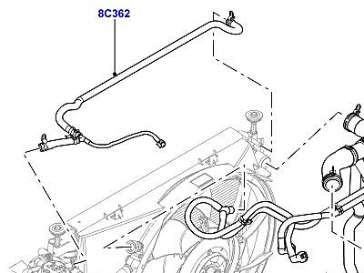 302ABJ7 ТРУБОПРОВОДЫ И ШЛАНГИ СИСТЕМЫ ОХЛАЖДЕНИЯ, 3.0L DOHC GDI SC V6 БЕНЗИН  Discovery 3 (L319)