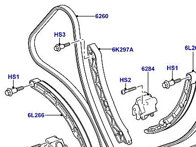308AEO7 ГАЗОРАСПРЕДЕЛИТЕЛЬНЫЙ МЕХАНИЗМ 3.0L DOHC GDI SC V6 БЕНЗИН, ЦЕПИ ГАЗОРАСПРЕДЕЛИТЕЛЬНОГО МЕХАНИЗМА, НАТЯЖИТЕЛИ  Discovery 3 (L319)