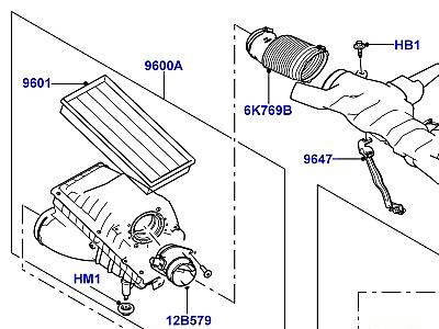 311AFK7 ВОЗДУШНЫЙ ФИЛЬТР 3.0L DOHC GDI SC V6 БЕНЗИН  Discovery 3 (L319)