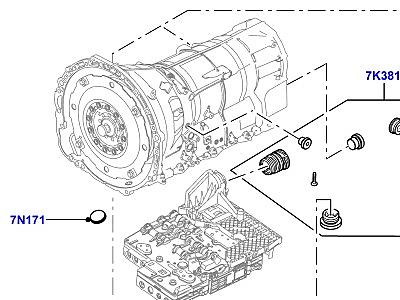 313AGFO ВНЕШНИЕ ЭЛЕМЕНТЫ КОРОБКИ ПЕРЕДАЧ 8 SPEED AUTO TRANSMISSION  Discovery 3 (L319)