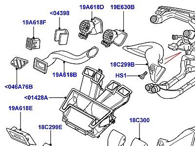 400AAA ВОЗДУШНЫЕ ДЕФЛЕКТОРЫ, ЖАЛЮЗИ И ВОЗДУХОВОДЫ  Discovery 3 (L319)