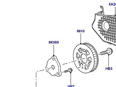304ADK6 ШКИВЫ И ПРИВОДНЫЕ РЕМНИ 3.0 ДИЗЕЛЬ 24V DOHC TC ЗАДНИЙ  Discovery 4 (L319)