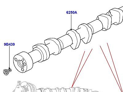 308AEQ7 РАСПРЕДЕЛИТЕЛЬНЫЙ ВАЛ 3.0L DOHC GDI SC V6 БЕНЗИН  Discovery 4 (L319)