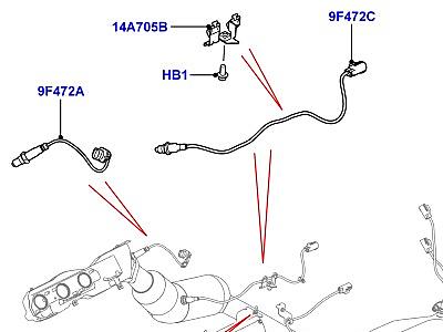 321AIV7 СИСТЕМА ВЫПУСКА 3.0L DOHC GDI SC V6 БЕНЗИН, ДАТЧИКИ СИСТЕМА ВЫПУСКА ОТРАБОТАВШИХ ГАЗОВ  Discovery 4 (L319)