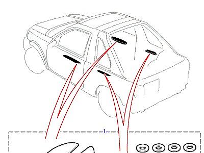 A01010 ARMREST PADS  Freelander 1 (L314)