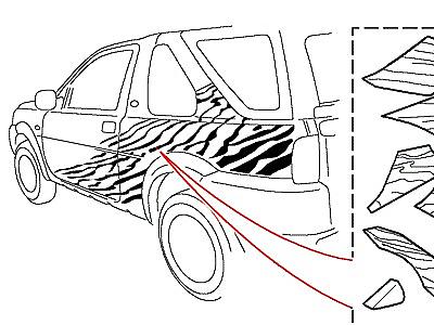 A01020 BODY GRAPHICS KIT  Freelander 1 (L314)