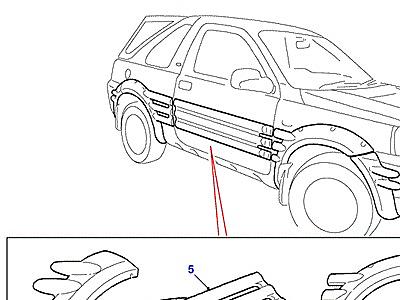 A01025 СТИЛИСТИЧЕСКИЕ ЭЛЕМЕНТЫ КУЗОВА  Freelander 1 (L314)