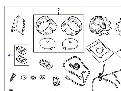 A01091 KIT-DRIVING LAMPS  Freelander 1 (L314)