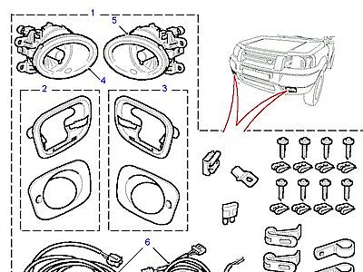 A01095 KIT-FOG LAMPS-FRONT  Freelander 1 (L314)