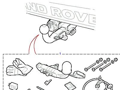 A01210 TOWING BALL KIT-SWAN NECK-DETACHABLE  Freelander 1 (L314)
