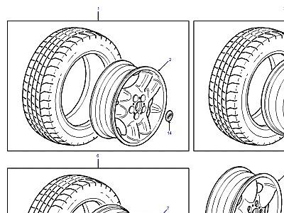 A01226 КОЛЕСА ИЗ АССОРТИМЕНТА АКСЕССУАРОВ  Freelander 1 (L314)