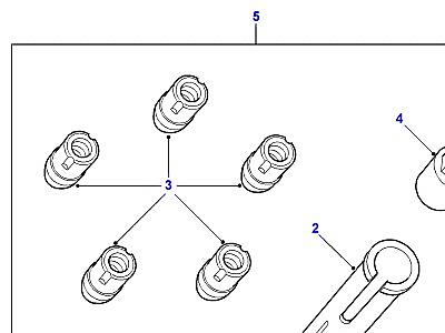 B01005 LOCKING WHEEL NUTS  Freelander 1 (L314)