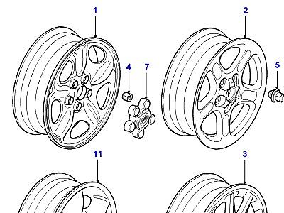 B01010 ROAD WHEELS  Freelander 1 (L314)