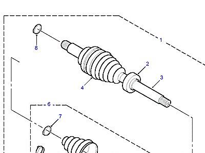 B02010 ПЕРЕДНЯЯ ВЕДУЩАЯ ПОЛУОСЬ  Freelander 1 (L314)