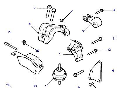 C02025 ОПОРА ДВИГАТЕЛЯ  Freelander 1 (L314)