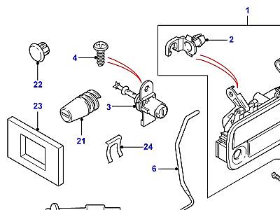 C03030 HANDLE & LATCH-SIDE DOOR-FRONT  Freelander 1 (L314)