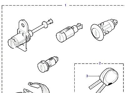 C03050 LOCKSET-EWS SYSTEM  Freelander 1 (L314)