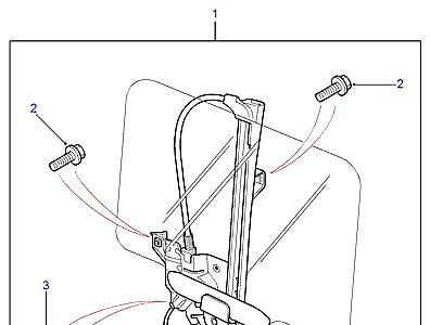 C03075 REGULATOR-SIDE DOOR WINDOW-REAR  Freelander 1 (L314)