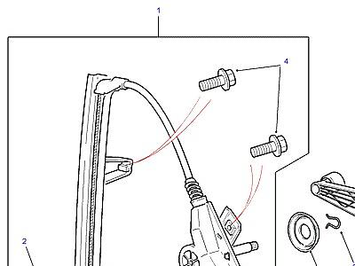 C03080 REGULATOR-SIDE DOOR WINDOW-REAR  Freelander 1 (L314)