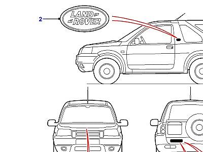 C04005 BADGES & DECALS  Freelander 1 (L314)