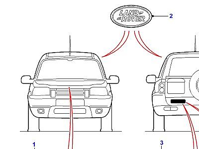 C04010 BADGES & DECALS  Freelander 1 (L314)