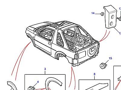 C04015 МОЛДИНГИ КУЗОВА  Freelander 1 (L314)