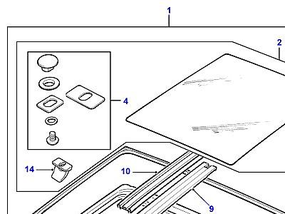C06045 SUNROOF - GLASS PANEL  Freelander 1 (L314)