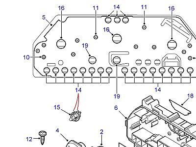D08015 ЭЛЕМЕНТЫ , УСТАНОВЛ.НА ПАНЕЛИ ПРИБ.  Freelander 1 (L314)