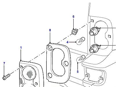 D09041 ЗАД.ФОНАРИ/СТОПСИГН. И УКАЗ.ПОВОР.  Freelander 1 (L314)