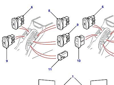 D12006 ОРГАНЫ УПР-ИЯ ДВЕРЯМИ И ОКНАМИ  Freelander 1 (L314)