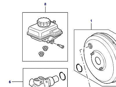 E01010 ГЛАВН.ЦИЛИНДР И УСИЛИТЕЛЬ ТОРМОЗОВ  Freelander 1 (L314)