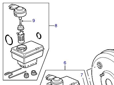 E01015 ГЛАВН.ЦИЛИНДР И УСИЛИТЕЛЬ ТОРМОЗОВ  Freelander 1 (L314)