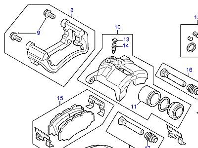 E02010 ПЕРЕДНИЕ ДИСКОВЫЕ ТОРМОЗА -TO (V) YA999999  Freelander 1 (L314)