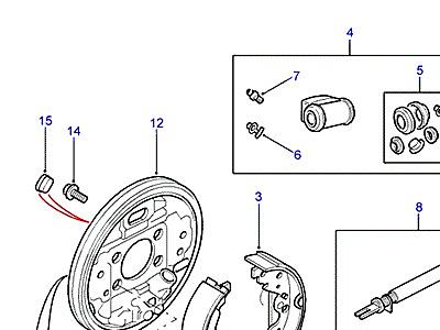 E02020 ЗАДНИЕ БАРАБАННЫЕ ТОРМОЗА - FROM (V)1A000001  Freelander 1 (L314)