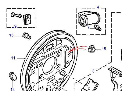 E02025 ЗАДНИЕ БАРАБАННЫЕ ТОРМОЗА - TO (V)YA999999  Freelander 1 (L314)