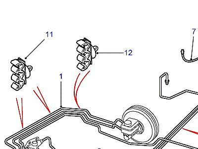 E04015 ТОРМОЗНЫЕ ТРУБОПРОВОДЫ  Freelander 1 (L314)