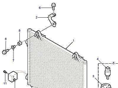 F01005 CONDENSER & PRINCIPAL COMPONENTS  Freelander 1 (L314)