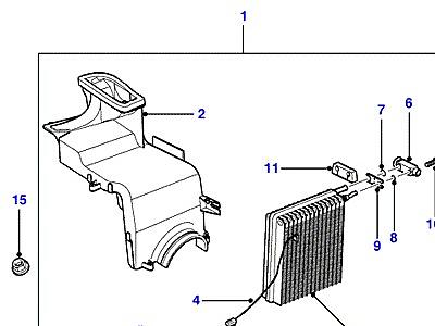 F01015 EVAPORATOR В СБОРЕ -FROM (V) 2A000001  Freelander 1 (L314)