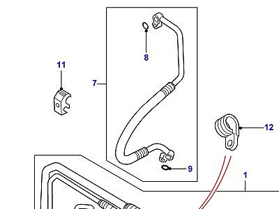 F01025 СИСТЕМА КОНДИЦИОНИРОВАНИЯ - PIPES & HOSES  Freelander 1 (L314)