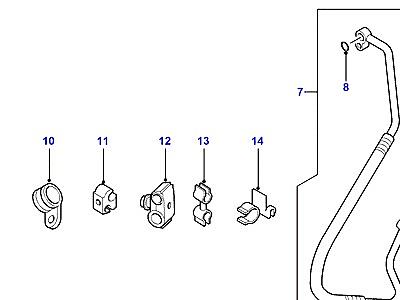 F01030 СИСТЕМА КОНДИЦИОНИРОВАНИЯ - PIPES & HOSES  Freelander 1 (L314)