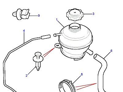 F02005 РАСШИРИТЕЛЬНЫЙ БАЧЕК И ШЛАНГИ  Freelander 1 (L314)