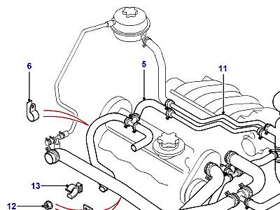 F02045 RADIATOR HOSES  Freelander 1 (L314)