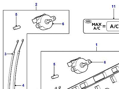 F03035 ОРГАНЫ УПРАВЛЕНИЯ ОТОПИТЕЛЕМ И КОНДИЦИОНЕРОМ  Freelander 1 (L314)