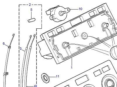 F03040 ОРГАНЫ УПРАВЛЕНИЯ ОТОПИТЕЛЕМ И КОНДИЦИОНЕРОМ  Freelander 1 (L314)