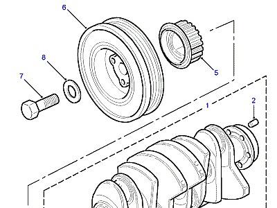 G01025 КОЛЕНЧАТЫЙ ВАЛ  Freelander 1 (L314)