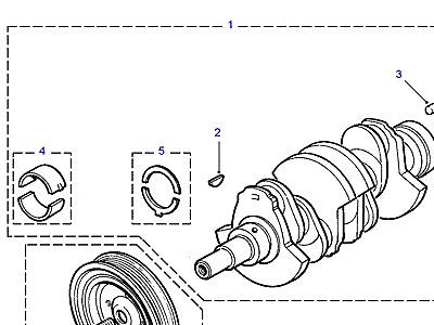 G02030 CRANKSHAFT & BEARINGS  Freelander 1 (L314)