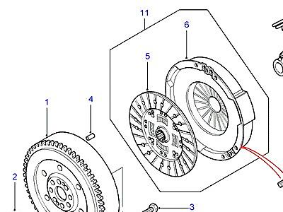 G03080 FLYWHEEL AND CLUTCH  Freelander 1 (L314)